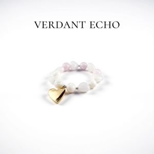 VE00001VE Designer Style - Pink Crystal Heart Pearl Shell Accessory