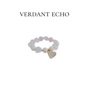 VE00001VE Designer Style - Pink Crystal Heart Pearl Shell Accessory-2