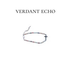 Amazon's cross-border best-selling new product: 4mm beaded stainless steel 01 - Shoushan stone cross +18-2