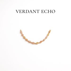 Artificial multi-colored crystal golden bracelet