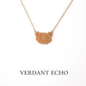 Panda head golden necklace