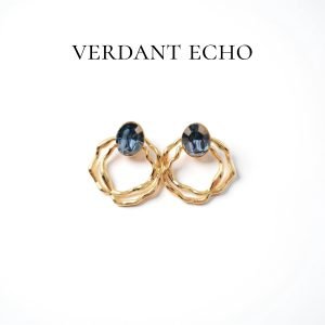 Artificial crystal rose earrings