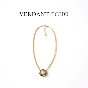 Artificial pearl sun golden necklace-2