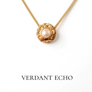 Artificial pearl sun golden necklace