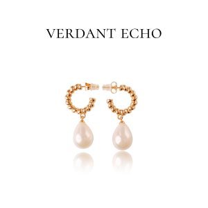 Artificial pearl earrings