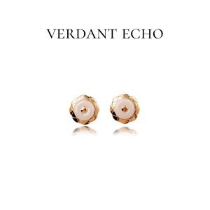 Artificial seashell flower earrings