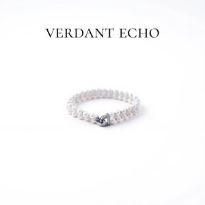 Natural freshwater pearl double-row bracelet, copper plated with silver (single clasp style)