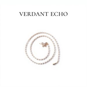 Natural freshwater pearl necklace with copper plated gold (butterfly style)-2