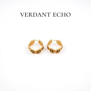 Real gold electroplated silver needle, vintage style, freshwater pearl, heart-shaped ring - 55# silver needle - gold ear hoop-3