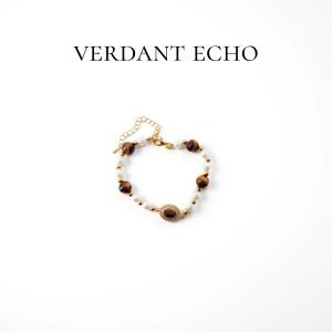 Maillard Diamond-encrusted Geometric Pearl Bracelet for Women French 01- Bracelet - Gold - Coffee Color